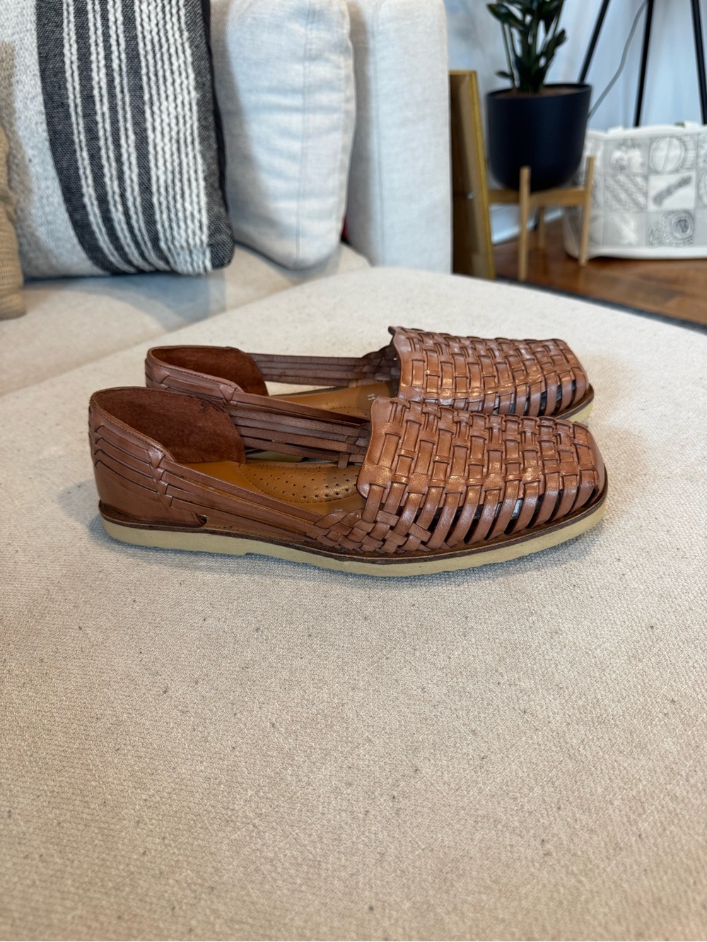 Sunsteps Woven Huarache Sandal Loafers, Brown, Men’s Sz 11 NWB - Picture 7 of 10